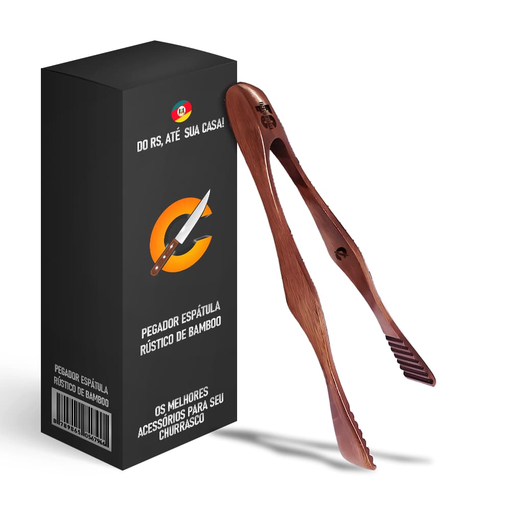 Pegador Espátula Rústico de Bamboo