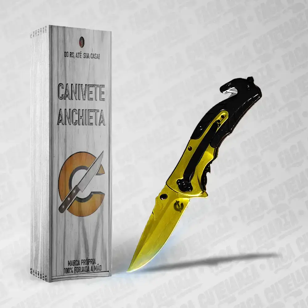 Canivete Anchieta Tatico - Aco Inox 420 Cutelaria + Garantia