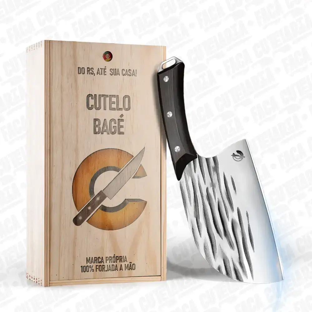 Cutelo Artesanal Bage - Cutelaria Forjada A Mao + Garantia