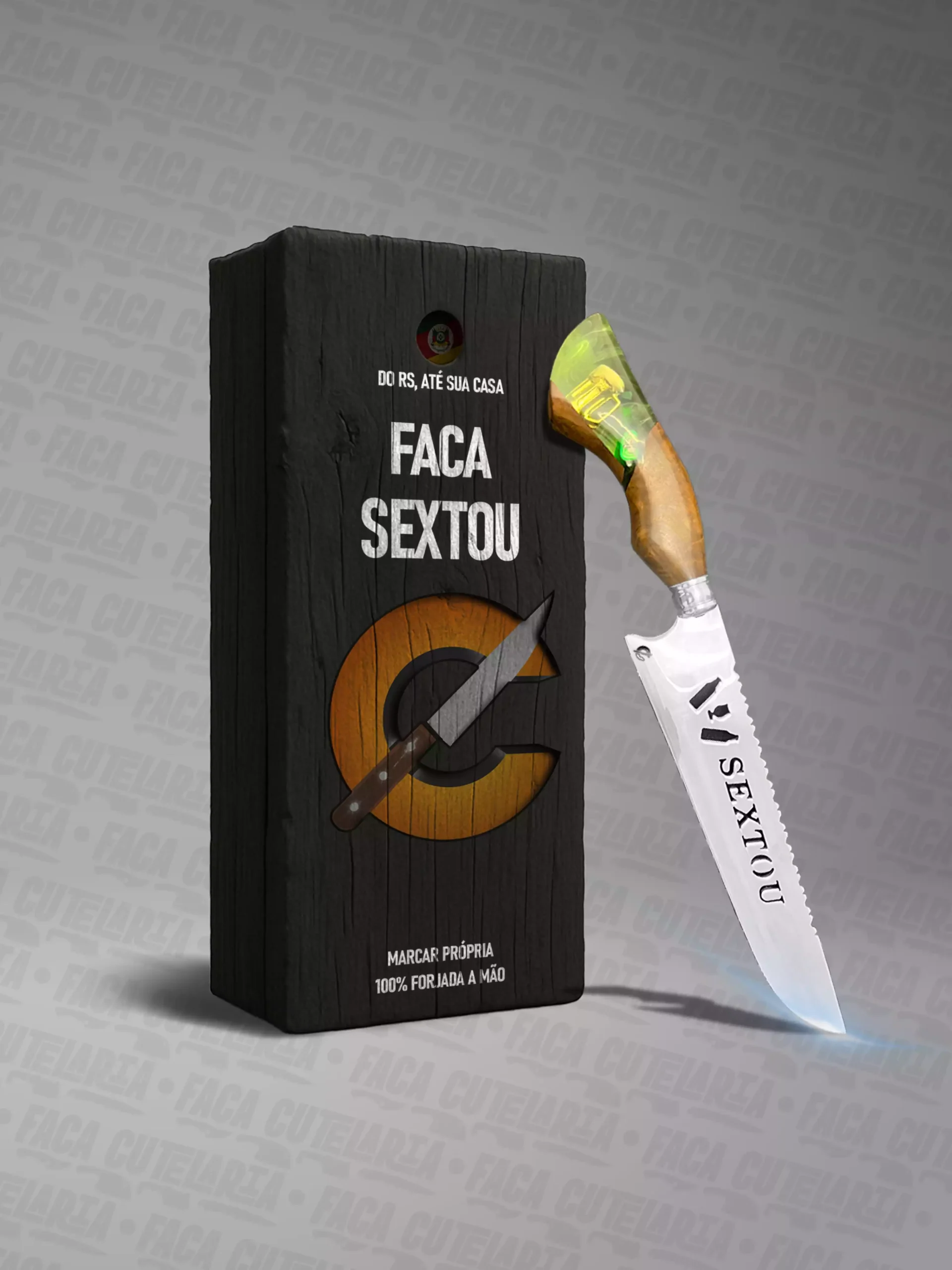 Faca Artesanal Sextou - Cutelaria Forjada A Mao + Garantia